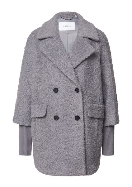 comma Funktionsmantel Outdoor-Jacke Bouclé-Jacke mit Reverskragen günstig online kaufen