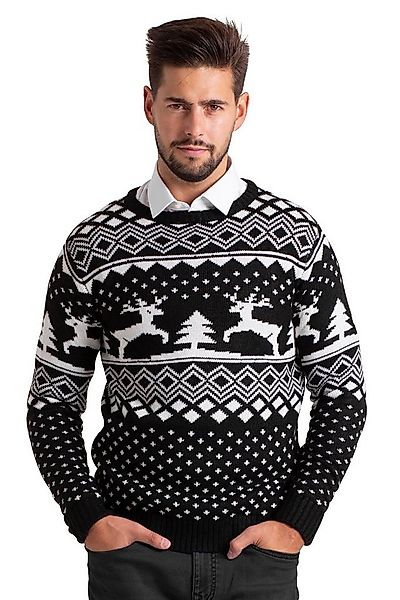 BlauerHafen Weihnachtspullover Herren Weihnachts Pullover lange Ärmel Knit günstig online kaufen