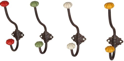 Ambiente Haus Garderobenhaken "Haken mit Keramik - weiss 23cm" günstig online kaufen