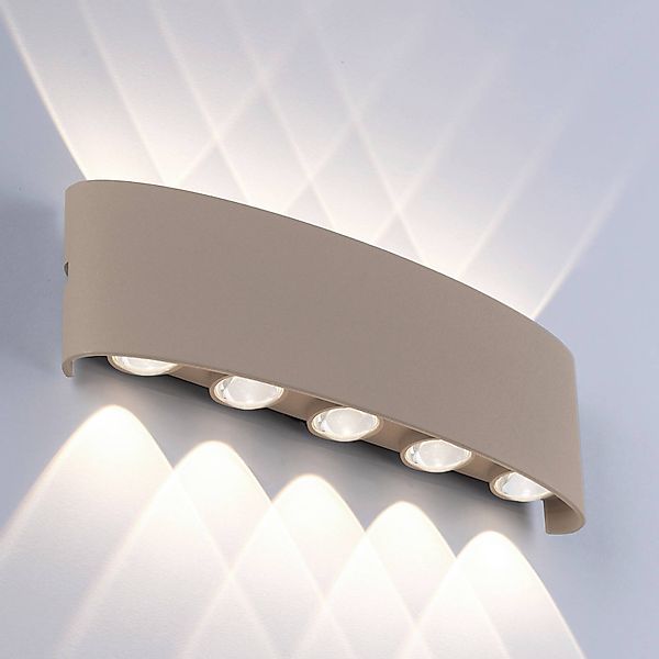 Paul Neuhaus LED-Außenwandlampe Carlo, 27 cm, sandfarben günstig online kaufen