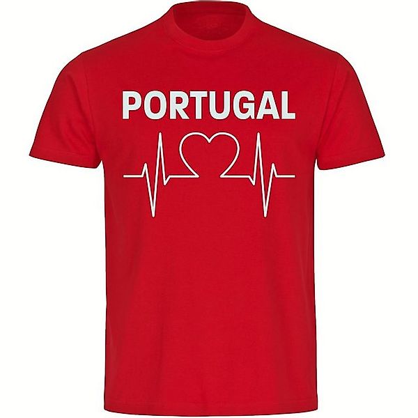 multifanshop T-Shirt Herren Portugal - Herzschlag - Männer günstig online kaufen