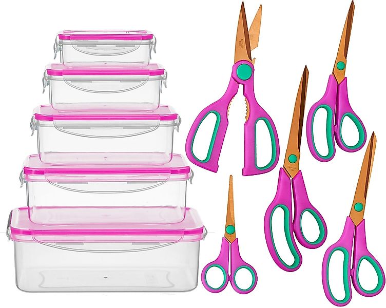 KING Scheren-Set "Easycut Box" 5 Scheren, 5 Vorratsboxen inkl. Deckel günstig online kaufen