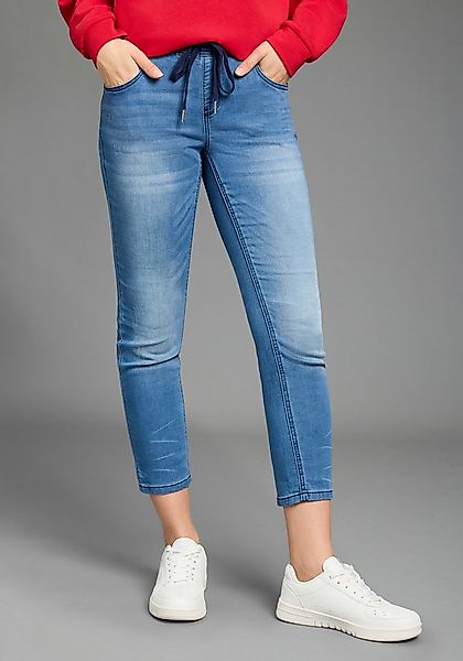 KangaROOS Jogg Pants 7/8 JOGG-DENIM weites Bein, mit Used-Waschung, hohe Le günstig online kaufen