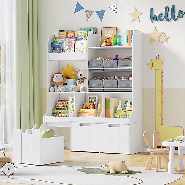 HOMECHO Spielzeugtruhe, Kinderregal mit 6 Stoffschubladen günstig online kaufen
