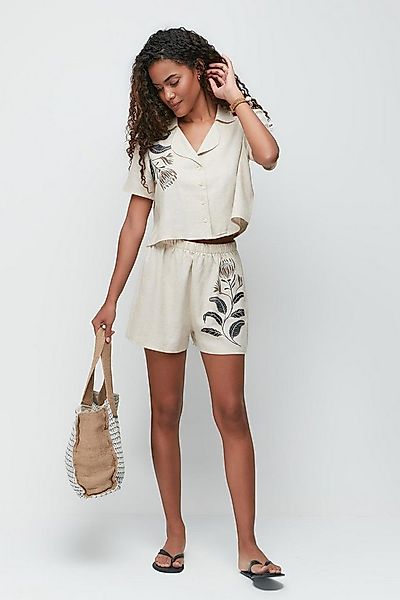 C&CITY Hosenanzug Bedrucktes Kurzarmhemd & Shorts Set günstig online kaufen