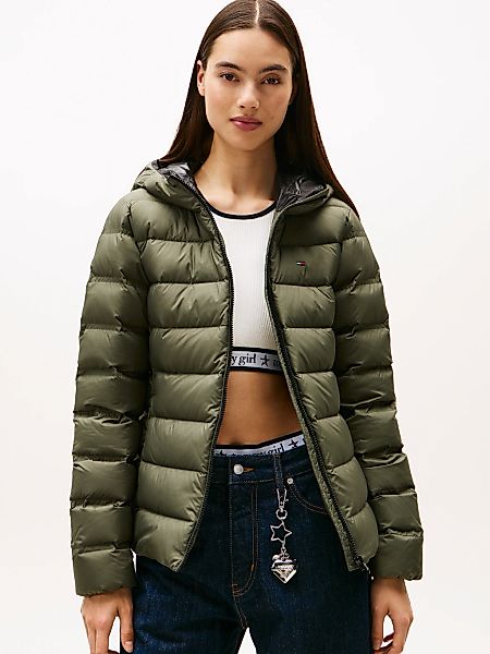 Tommy Jeans Steppjacke "TJW SLIM HOOD PRNT DOWN JCKT EXT" mit Kapuze günstig online kaufen
