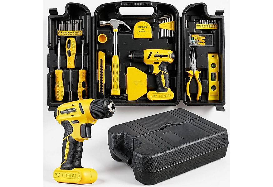 TLGREEN Akku-Bohrschrauber 8V Akkuschrauber Set,Akkubohrer mit 99PCS Werkze günstig online kaufen