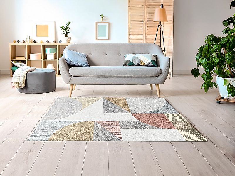 Abstrakt gemusterter Teppich – 160 x 230 cm – Mehrfarbig – ORION günstig online kaufen