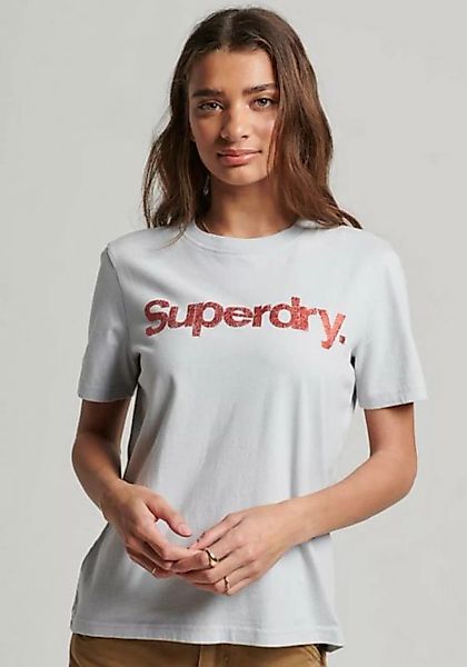 Superdry Rundhalsshirt METALLIC CORE LOGO T SHIRT günstig online kaufen