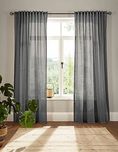 andas Vorhang »Elby 2«, (1 St.), basic, transparent, monochrom, bis 295 cm günstig online kaufen