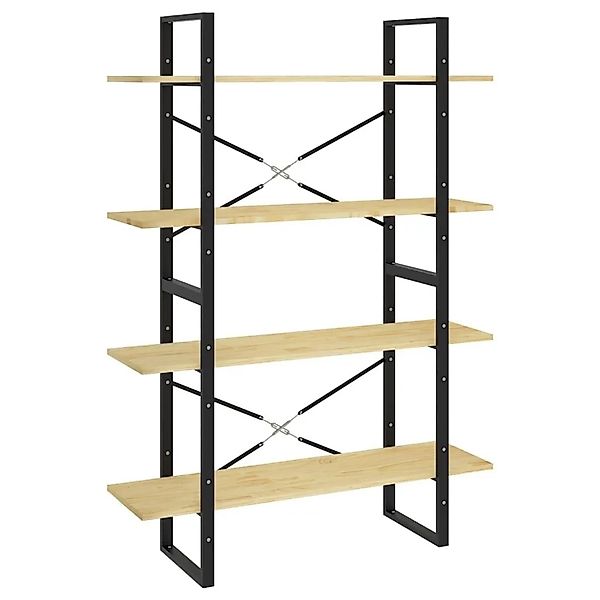 vidaXL Bücherregal 4 Fächer 100x30x140 cm Massivholz Kiefer 806482 günstig online kaufen