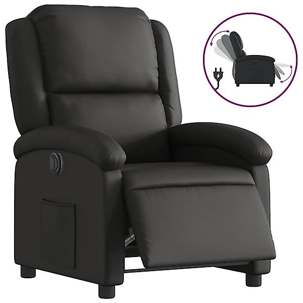 vidaXL Relaxsessel Elektrisch Schwarz Echtleder 3204254 günstig online kaufen