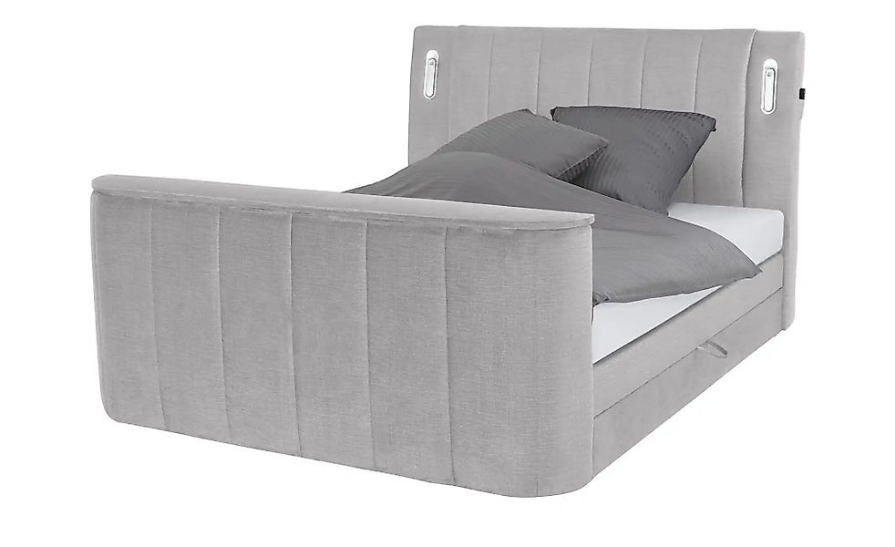 Boxspringbett  Hertfordshire ¦ grau ¦ Maße (cm): B: 186 H: 126 Betten > Box günstig online kaufen