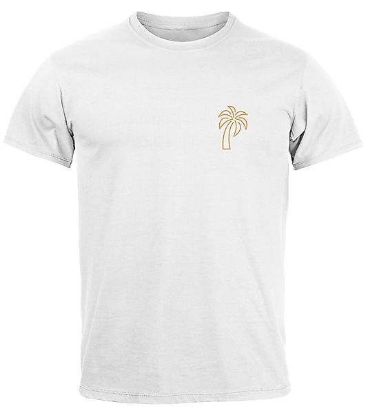 Neverless Print-Shirt Herren T-Shirt Palme Logo günstig online kaufen