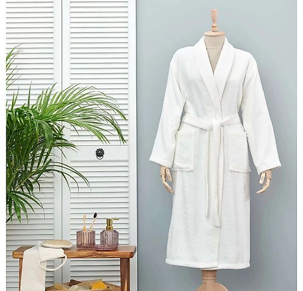 Karaca Bademantel Daıly Soft Offwhıte Bademantel für Frauen aus 100% Baumwo günstig online kaufen