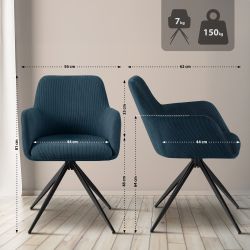 CLP Esszimmerstuhl Olema, mit Cordbezug, schwenkbarer günstig online kaufen