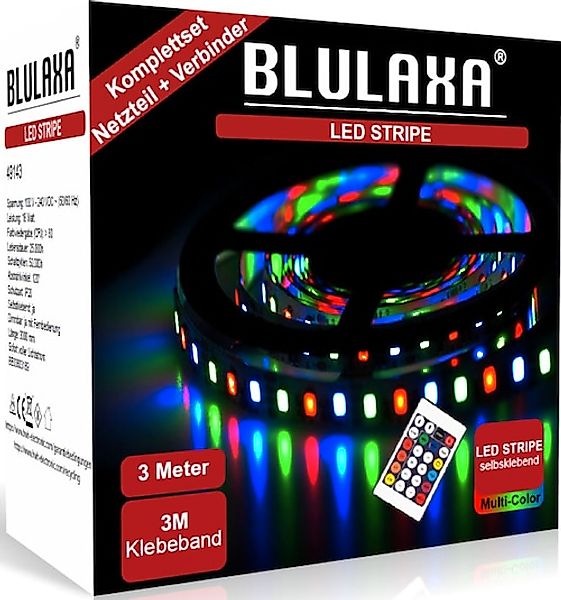 BLULAXA LED Stripe »LED Stipe SET RGB mehrfarbig«, Wandleuchte, Material: S günstig online kaufen