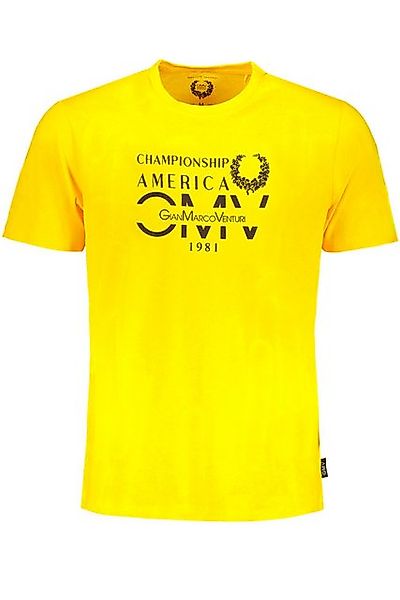 GIAN MARCO VENTURI T-Shirt Herren T-Shirt in Gelb mit Print und Rundhals - günstig online kaufen