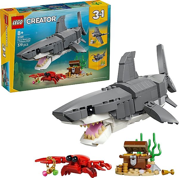 LEGO® Wilder Hai mit Schatztruhe (31381), LEGO Creator Konstruktionsspielst günstig online kaufen