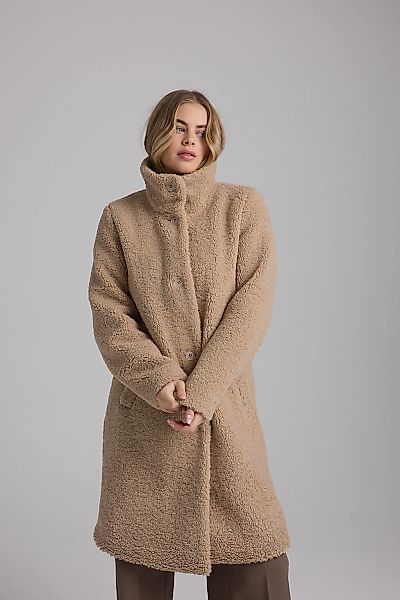 MANISA Fellimitatmantel, Teddy-Plüsch-Mantel mit Knöpfen günstig online kaufen