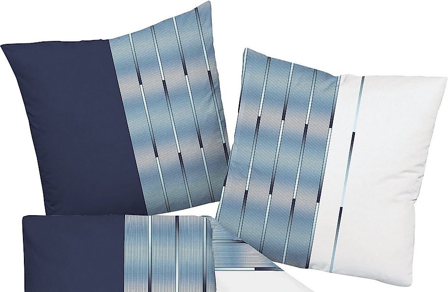 Janine Kissenbezüge Kissenbezug, Streifen günstig online kaufen