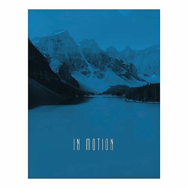 Komar Poster Word Lake In Motion Blue Natur B/L: ca. 40x50 cm günstig online kaufen