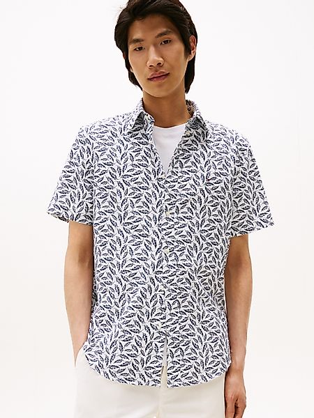 Tommy Hilfiger Kurzarmhemd LINEN BLEND PRINT günstig online kaufen