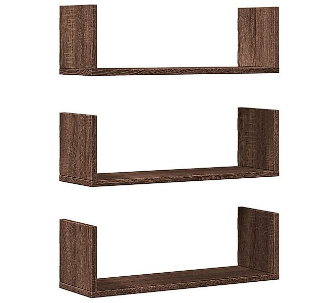 vidaXL Regal Wandregale 3 Stk. Eichen-Optik 58x18x18 cm Holzwerkstoff, 1-tl günstig online kaufen