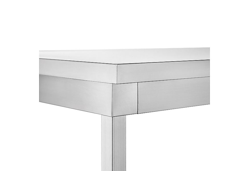 Orange Arbeitstisch Edelstahl Basic, mit Grundboden, ohne Aufkantung günstig online kaufen