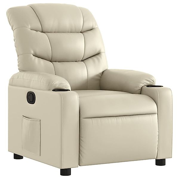 vidaXL Sessel Relaxsessel Creme Kunstleder (1-St) günstig online kaufen