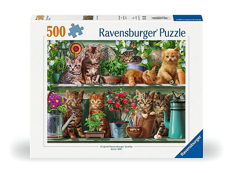 Ravensburger Puzzle 500 Teile - Katzen im Regal, 500 Puzzleteile günstig online kaufen