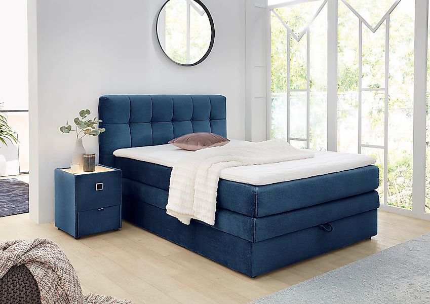 Jockenhöfer Gruppe Boxspringbett "Amy" mit Bettkasten und Kaltschaum-Topper günstig online kaufen