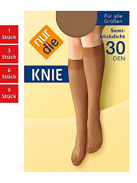 Nur Die Kniestrümpfe 30 DEN Damen (1er/3er/6er/9er Pack, 3-Paar) Knie-strüm günstig online kaufen