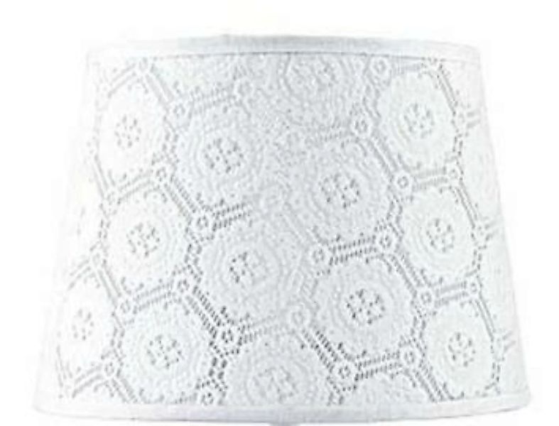 Lampenschirm Weiß Spitze Textil für E14 Tischlampe günstig online kaufen