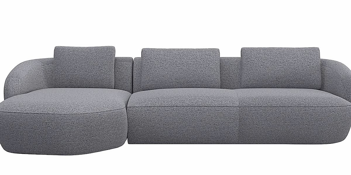 FLEXLUX Wohnlandschaft "Torino, rund, L-Form, Sofa-Ecke mit Recamiere, Long günstig online kaufen
