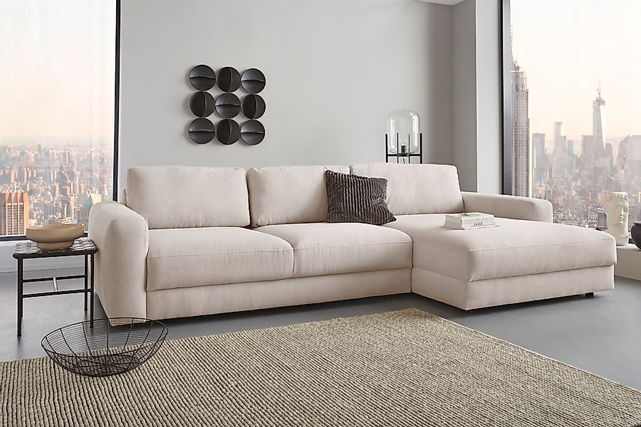 Places of Style Ecksofa "Bloomfield, L-Form", extra tiefe Sitzfläche, wahlw günstig online kaufen