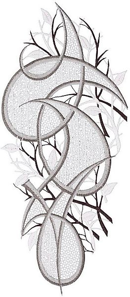 W. Reuter & Sohn - Plauener Spitze® Fensterbild Fensterbild "Ornament" farb günstig online kaufen