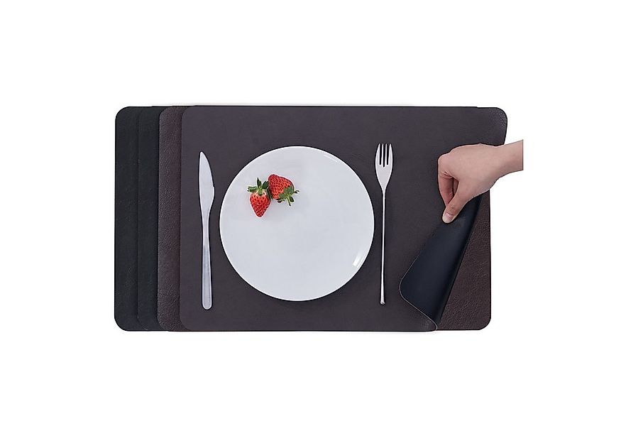 Simurq Platzset Abwaschbar - Beidseitig Nutzbare und Rutschfeste Tischsets, günstig online kaufen