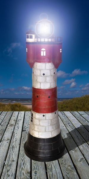 Jürgen Westerholt GmbH LED Dekoobjekt Solar-Leuchtturm günstig online kaufen