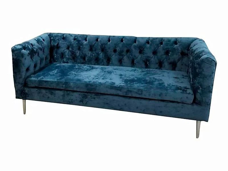 JVmoebel Chesterfield-Sofa Modernes großes blaues Chesterfield-Sofa aus bla günstig online kaufen
