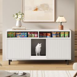 STILVORA Sideboard mit Lagerbereich,Katzenkloschrank Katzenhaus mit günstig online kaufen