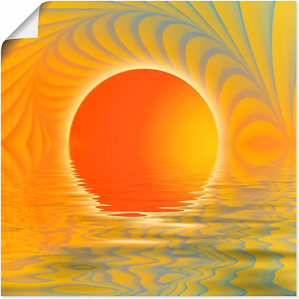 Artland Wandbild "Abstrakter Sonnenuntergang", Muster, (1 St.), als Leinwan günstig online kaufen