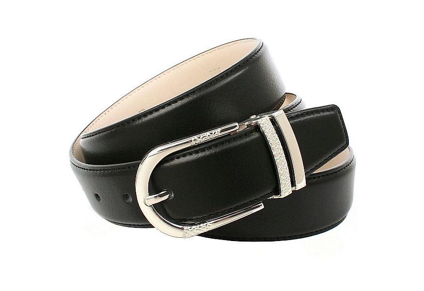 Anthoni Crown Ledergürtel mit dekorativer Metallschlaufe, Glattleder günstig online kaufen