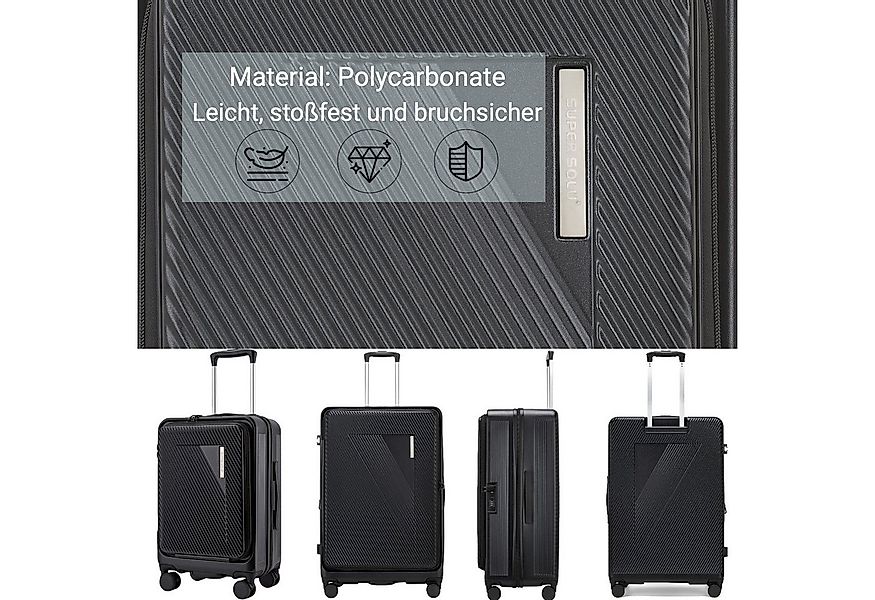 Super Solu Hartschalen-Trolley XL Polycarbonat Erweiterbarer Hartschalenkof günstig online kaufen