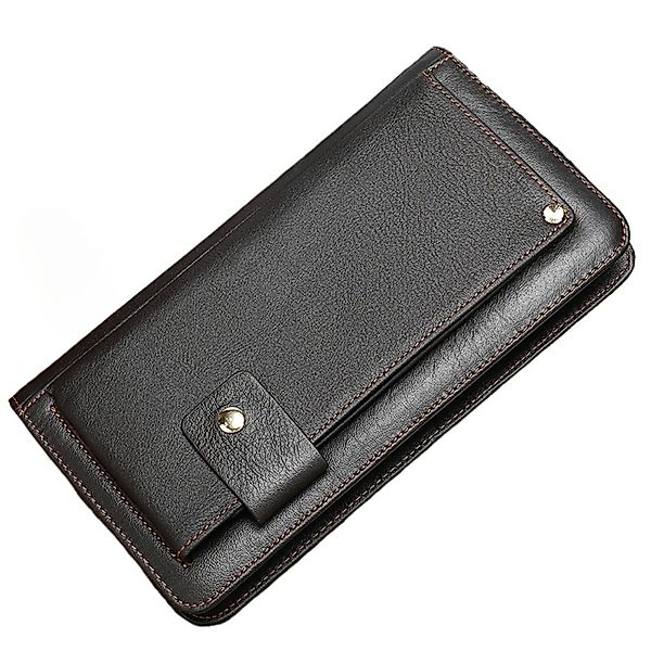 YUBRO-STUDIO Clutch Herren Geldbörse Echtleder Großes günstig online kaufen