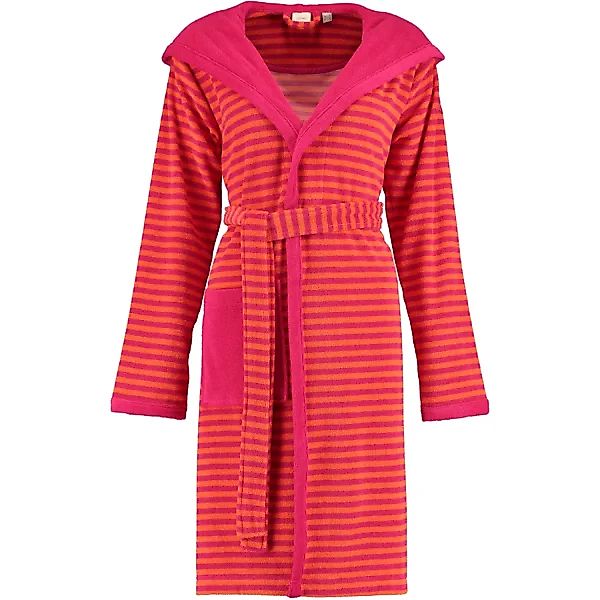 Esprit Damen Bademantel Striped Hoody Kapuze - Farbe: raspberry - 001 - XS günstig online kaufen