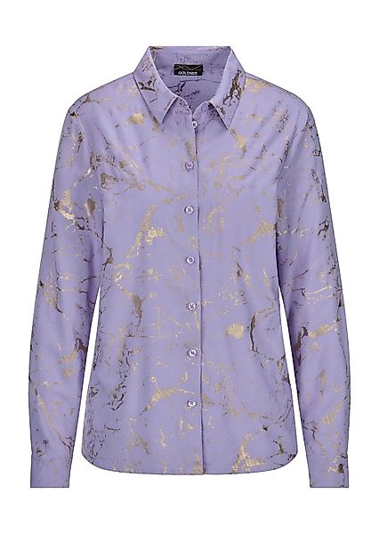 GOLDNER Hemdbluse "Kurzgröße Druckbluse mit schimmerndem Print" Foil Print günstig online kaufen