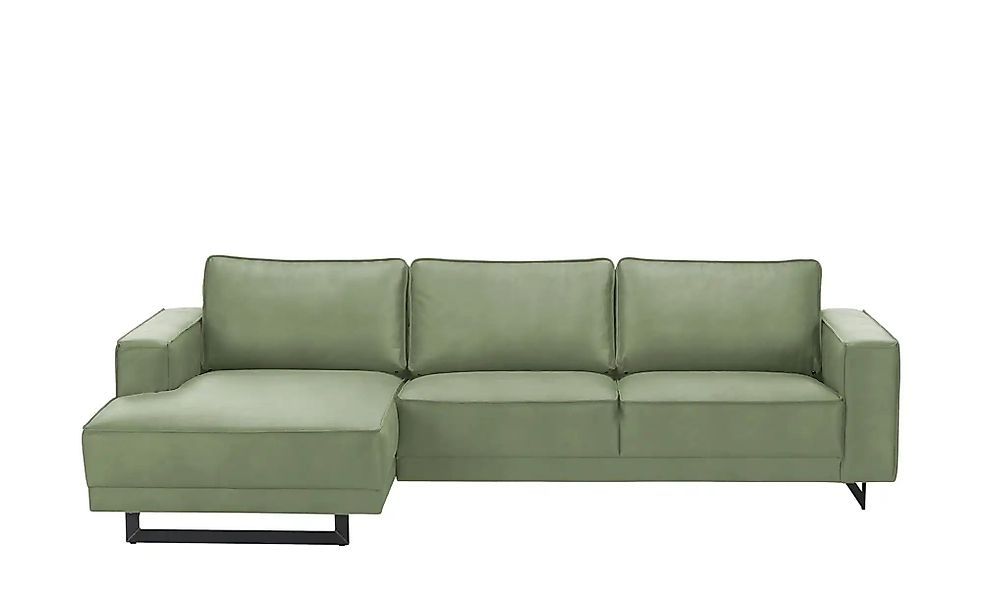 SOHO Ecksofa aus recyceltem Leder Sanja ¦ grün ¦ Maße (cm): B: 285 H: 85 T: günstig online kaufen