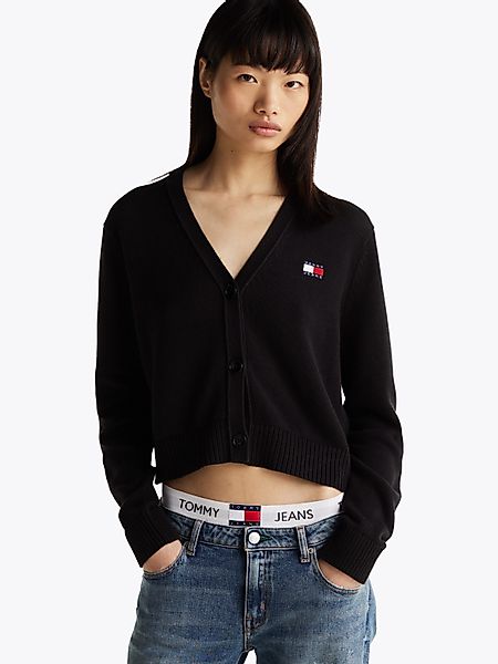 Tommy Jeans Curve Strickjacke "TJW ESSENTIAL BADGE CARDIGAN EXT" in Großen günstig online kaufen