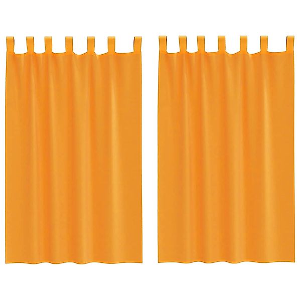 vidaXL Voile Vorhänge mit Schlaufen 2 Stk Orange 140x175 cm 4102282 günstig online kaufen